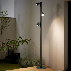 Farola de jardín exterior GU10 Philly Inspire 211 cm verde resistencia IP44 giratorio