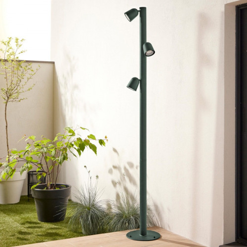 Farola de jardín exterior GU10 Philly Inspire 211 cm verde resistencia IP44 giratorio