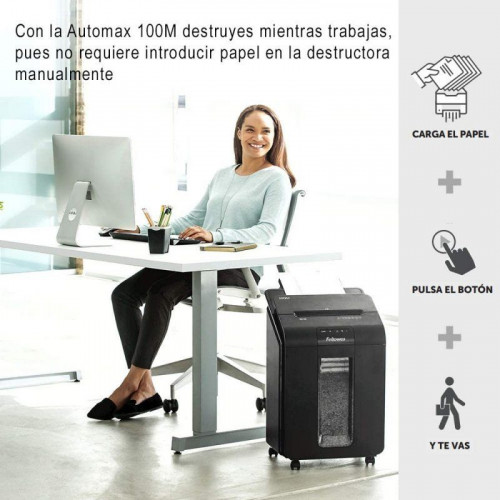 Fellowes Automax 100M Destructora de Papel 23L