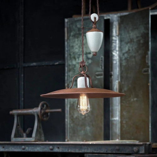 Ferroluce Grunge Lámpara colgante ajustable