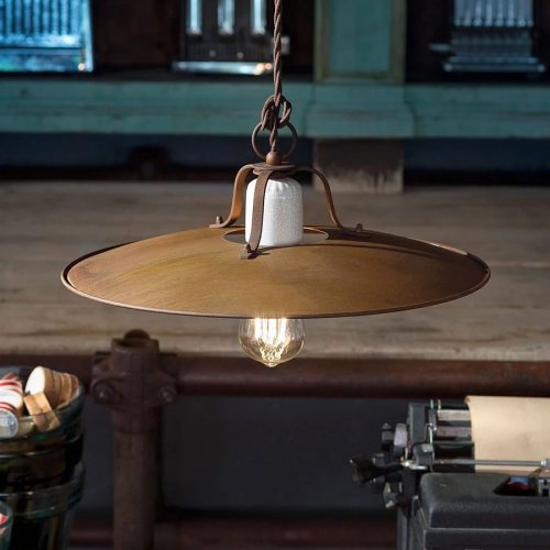 Ferroluce Grunge Lámpara colgante ajustable