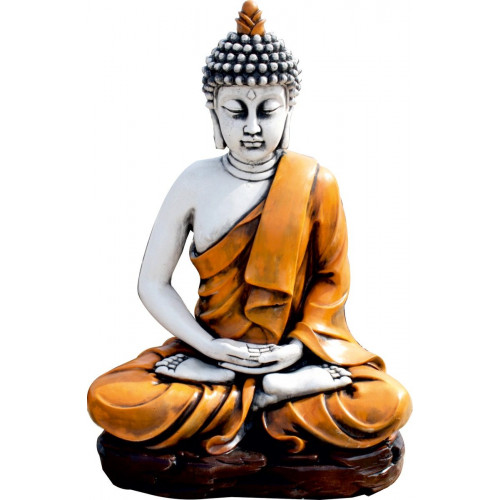 Figura decorativa Buda sereno 73 cm naranja