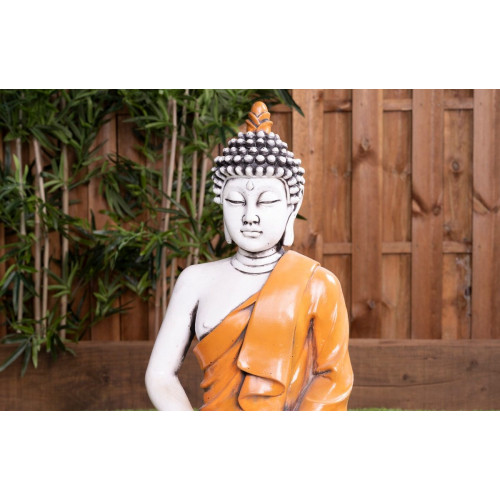 Figura decorativa Buda sereno 73 cm naranja