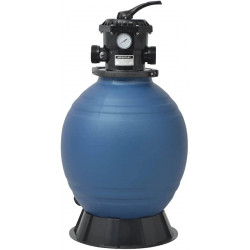 Filtro de arena de piscina válvula de 6 posiciones Azul Vidaxl