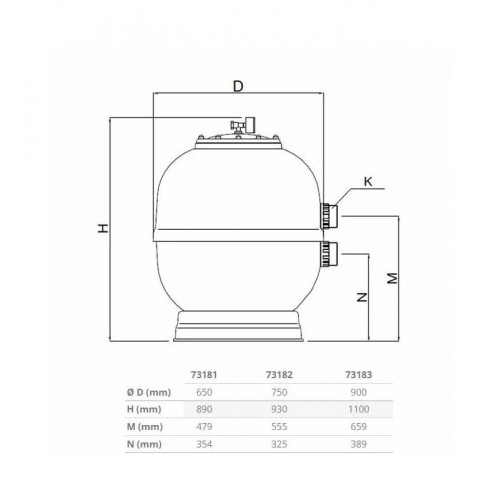 Filtro depuradora Para Piscina Ø 650 mm