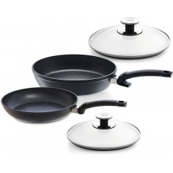 Fissler Adamant Comfort 28 cm + Classic 24 cm 4-Piece Pan Set