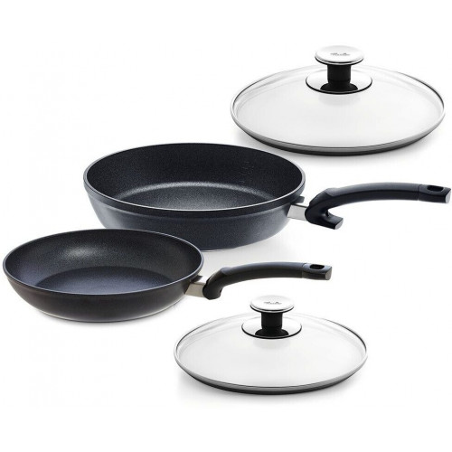Fissler Adamant Comfort 28 cm + Classic 24 cm 4-Piece Pan Set