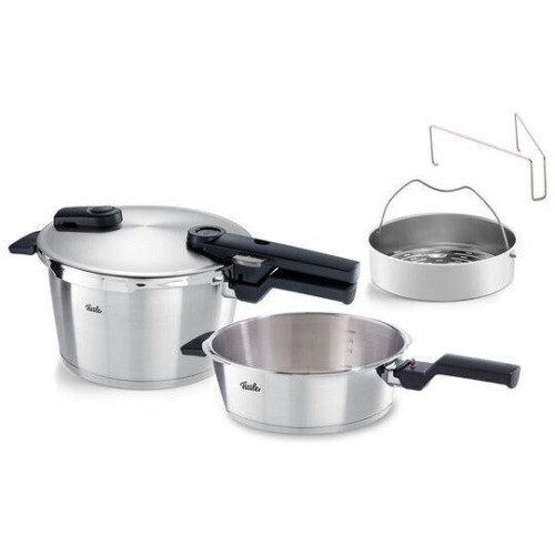 Fissler Pressure cooker Vitaquick Premium stainless steel 2-piece set