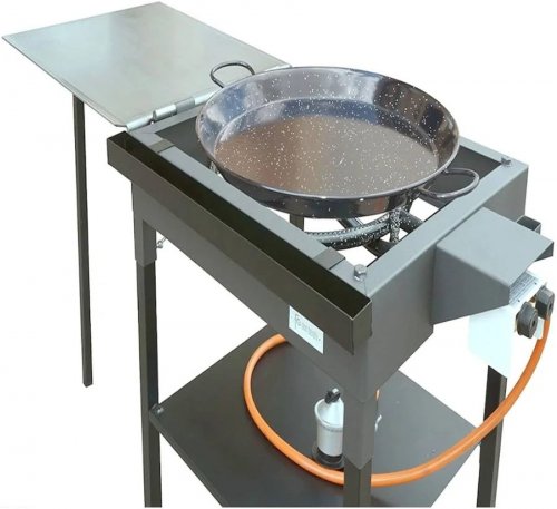 Flores Paellero Gas Plancha con Ruedas