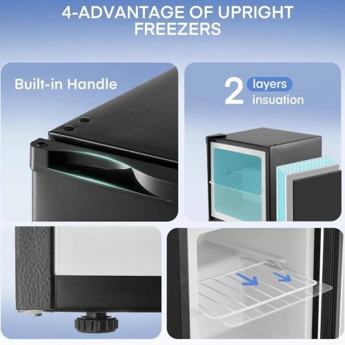 FOHERE 1.1 Cu.Ft Min Freezer Countertop for OfficeDormApartment or RV
