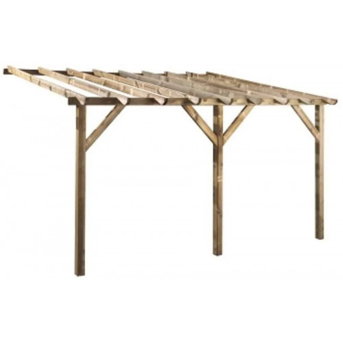 FOREST-STYLE Pérgola madera adosada etreta