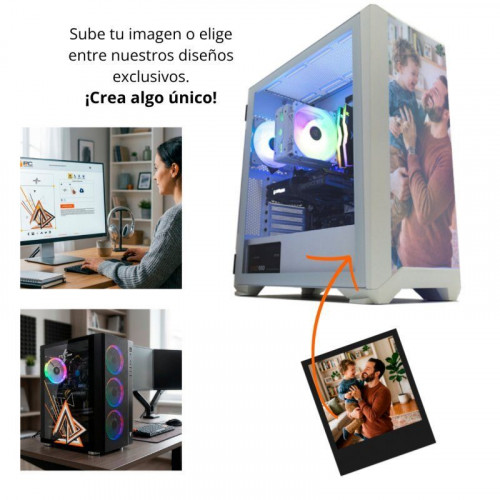 Forgeon Arcanite ARGB Mesh Torre ATX Blanca 2 superficies personalizables