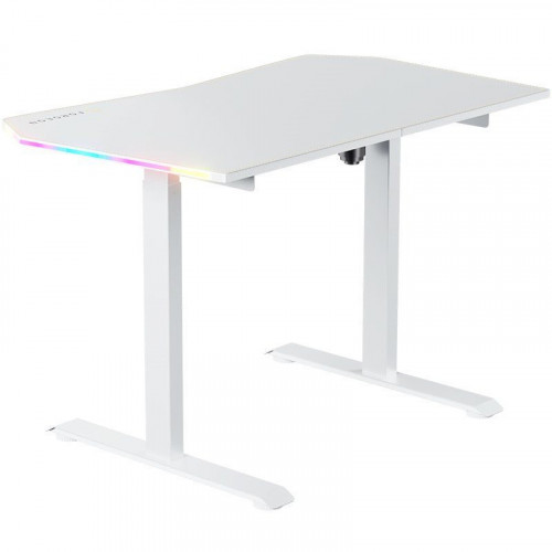 Forgeon Battleground Mesa Gaming Regulable en Altura con Motor 120x70cm RGB Blanca