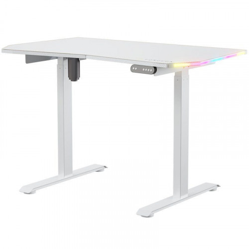 Forgeon Battleground Mesa Gaming Regulable en Altura con Motor 120x70cm RGB Blanca