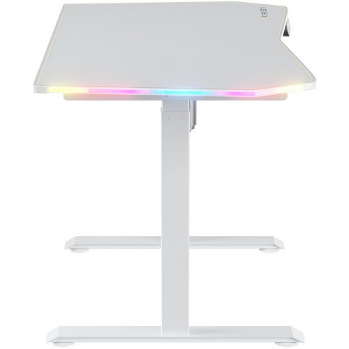 Forgeon Battleground Mesa Gaming Regulable en Altura con Motor 120x70cm RGB Blanca