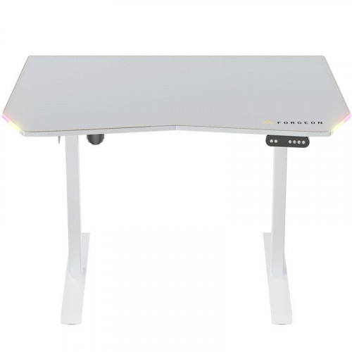 Forgeon Battleground Mesa Gaming Regulable en Altura con Motor 120x70cm RGB Blanca