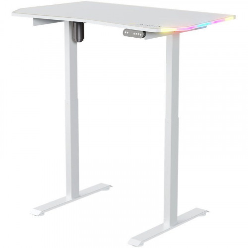 Forgeon Battleground Mesa Gaming Regulable en Altura con Motor 120x70cm RGB Blanca