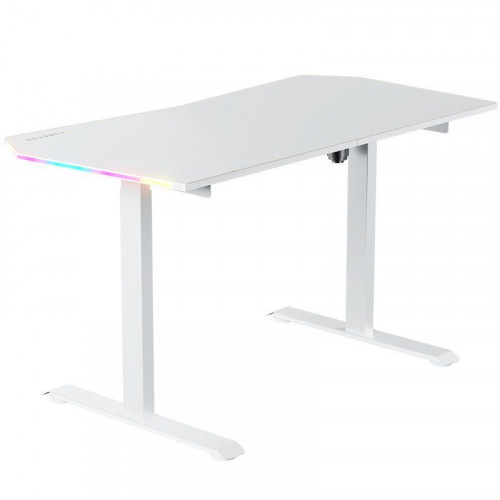Forgeon Battleground Mesa Gaming Regulable en Altura con Motor 140x70cm RGB Blanca