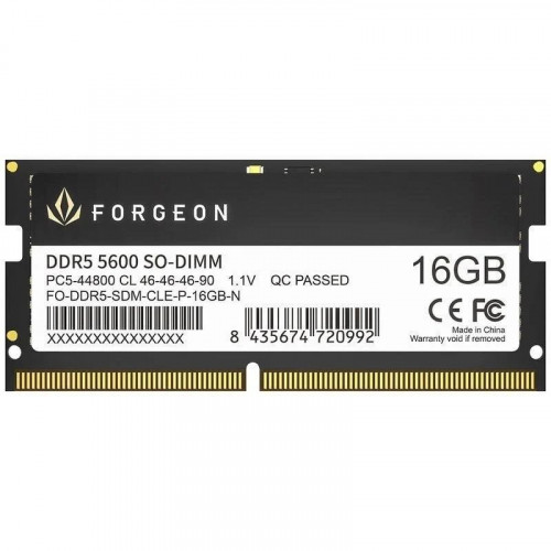 Forgeon Cyclone PRO SODIMM DDR5 5600 MHz 16GB CL46 Negra