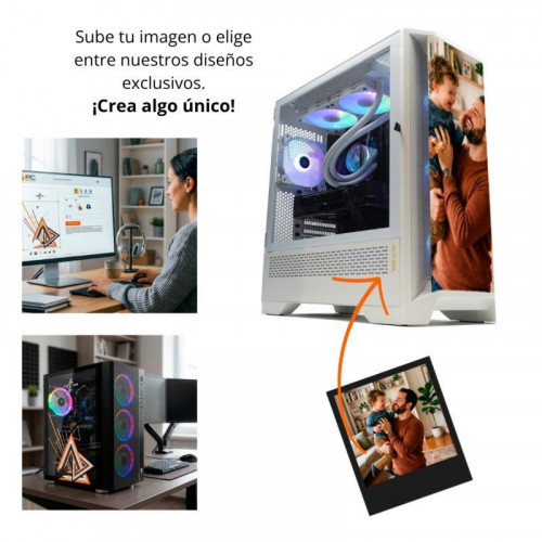 Forgeon Mithril ARGB Mesh Torre ATX Blanca con 3 superficies personalizables