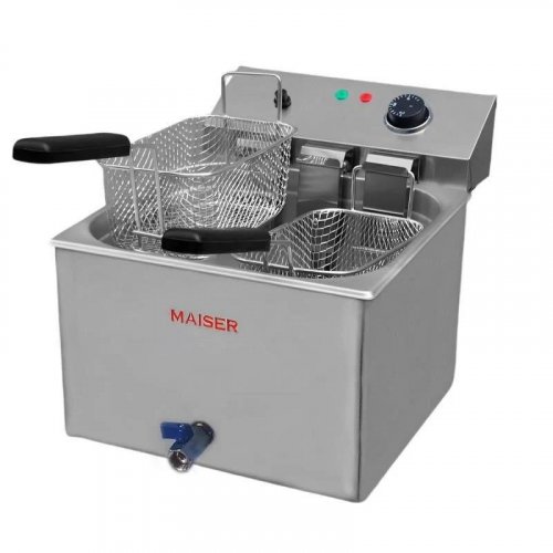 Freidora de 10 litros con 3 cestas grifo eco Maiser