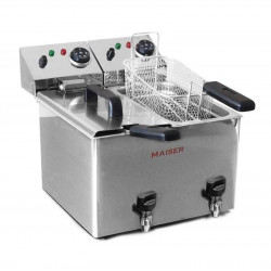 Freidora de 4+4 litros con grifo Maiser