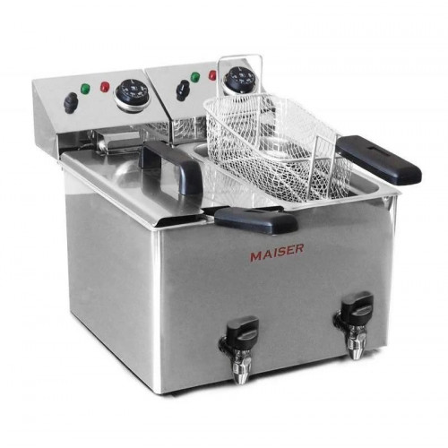 Freidora de 4+4 litros con grifo Maiser