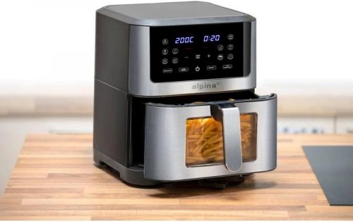 Freidora de aire Alpina 1800W 8L control táctil inox