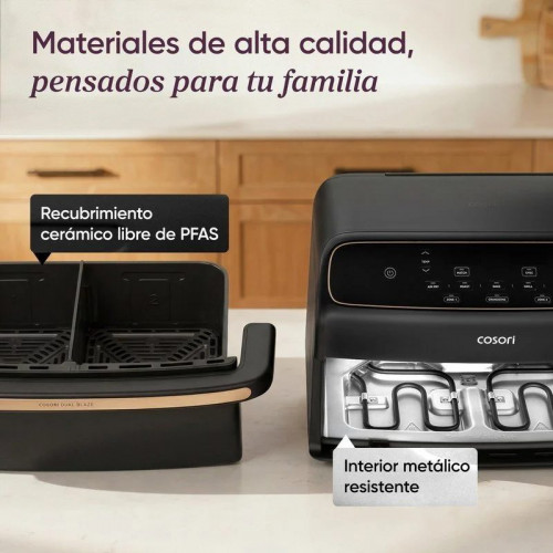 Freidora de Aire Cosori Dual Blaze Twinfry Compact 8.6L 2700W Cesta Divisible