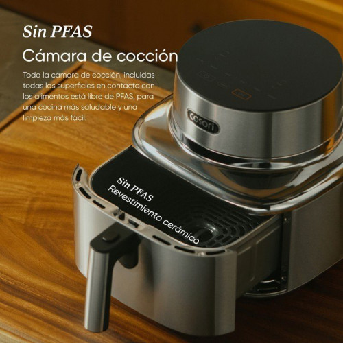 Freidora de Aire Cosori Iconic Single Chef Edition 6,2L 1725W Inoxidable con Temporizador