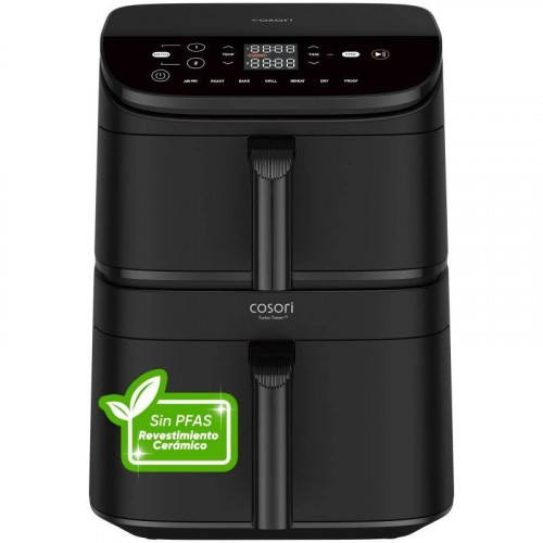 Freidora de Aire Cosori Turbo Tower Ceramic 10,8L 2630W Doble Cesta y Rejilla Extra