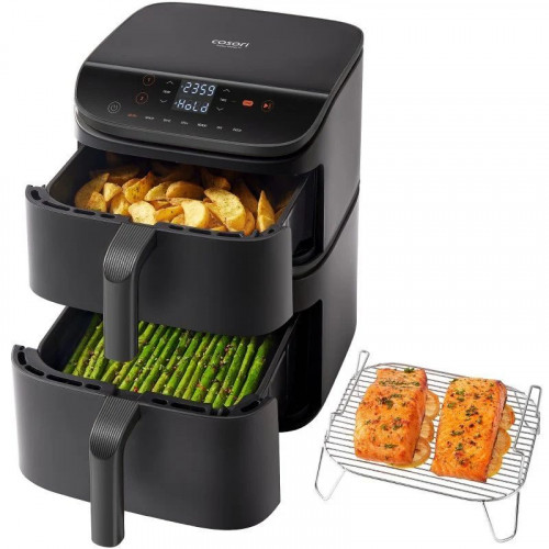 Freidora de Aire Cosori Turbo Tower Ceramic 10,8L 2630W Doble Cesta y Rejilla Extra