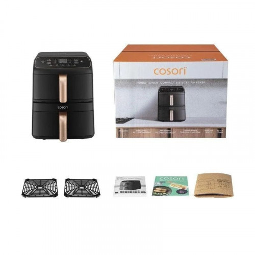 Freidora de Aire Cosori Turbo Tower Compact 8.6L 2630W con Temporizador