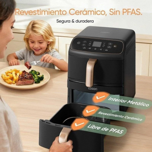 Freidora de Aire Cosori Turbo Tower Compact 8.6L 2630W con Temporizador