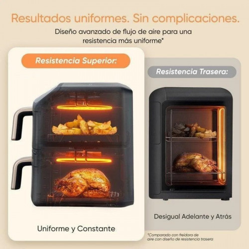 Freidora de Aire Cosori Turbo Tower Compact 8.6L 2630W con Temporizador