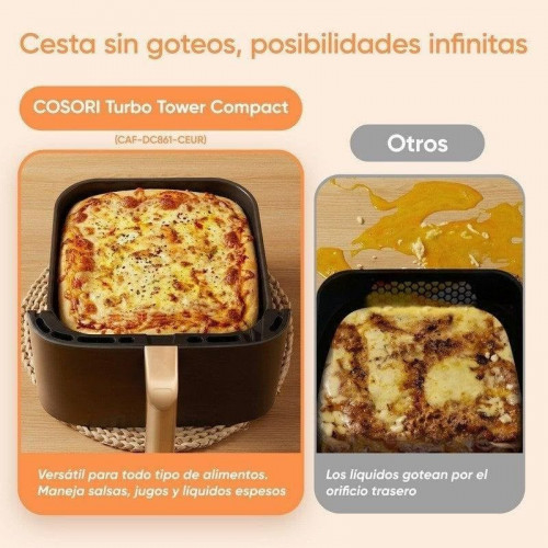 Freidora de Aire Cosori Turbo Tower Compact 8.6L 2630W con Temporizador