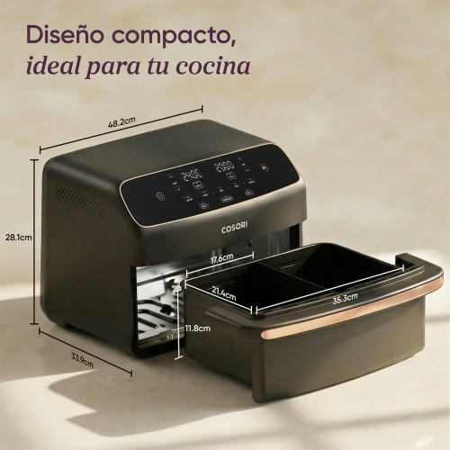 Freidora de Aire COSORI Twinfry™ Dual Blaze Compact de 8,6 litros Metal