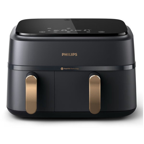 Freidora de aire Phjilips S3000 con doble cesta y 9 litros Negro / Cobre