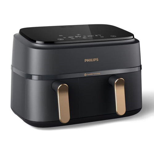 Freidora de aire Phjilips S3000 con doble cesta y 9 litros Negro / Cobre