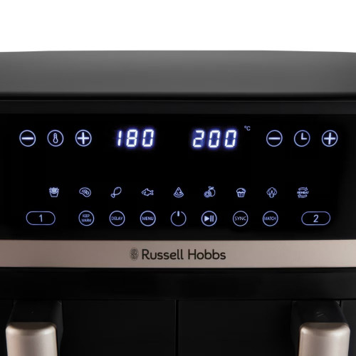 Freidora de aire Russell Hobbs Satisfry Dual Basket 9L Negro