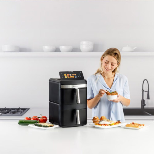 Freidora de aire Taurus Air Fry duo Slim 13 litros Negro