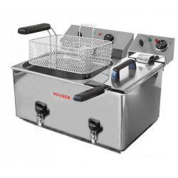 Freidora eléctrica de 10+4 litros con grifo Maiser F12/10+6/4G