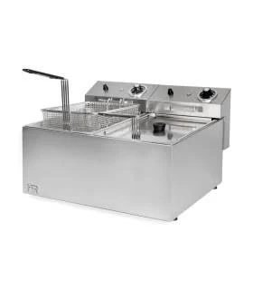 Freidora eléctrica sobremesa 541x460mm 10+10 litros HR Fainca Serie 100 No 4.2 + 4.2 kW - Freidoras Eléctricas