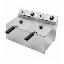 Freidora eléctrica sobremesa 6+6 litros con contactor FD6L6LF