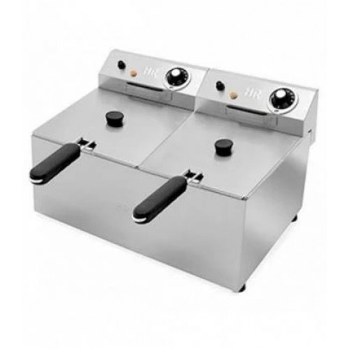 Freidora eléctrica sobremesa 6+6 litros con contactor FD6L6LF