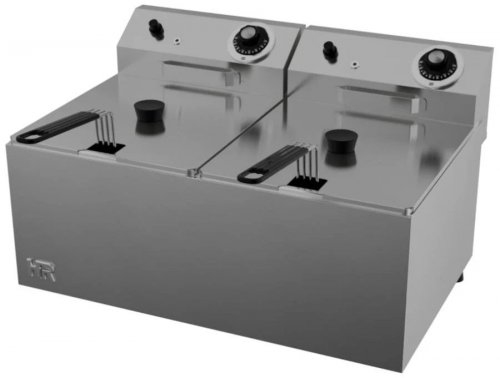 Freidora eléctrica sobremesa 6+6 litros con contactor FD6L6LF