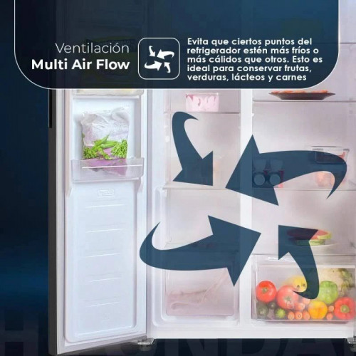 Frigo Combi Americano Hyundai Ham17791nddd00 Clase D Dark Inox