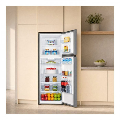 Frigorífico 2 Puertas, No Frost, 325L, clase D, inox, VALBERG 2D NF 325