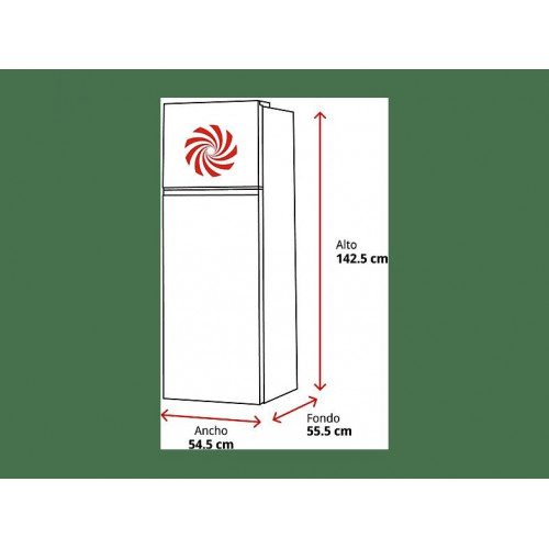 Frigorífico dos puertas - ok. OFK 471 E W, PW58BM, 142.5 cm, 206 l, Pies ajustables, Blanco