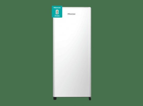 Frigorífico una puerta - Hisense RR220D4BWE, Cíclico, 126.5 cm, 165 L, Balconera XXL, Cajón frutas y verduras, Blanco